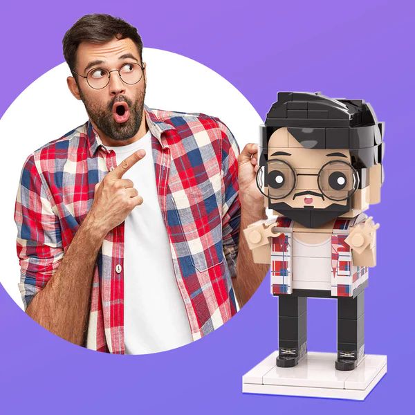Custom Brick Figures Full Body Customizable 1 Person Small Particle Block Toy Brick Me Figures Funny Boy